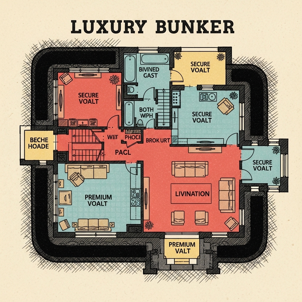 een bunker kan zeer luxe en prijzig worden